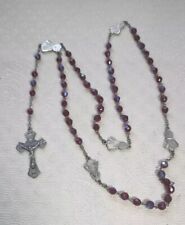 VINTAGE  DAINTY RED BEADED ROSARY ITALY #REL picture