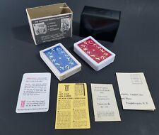 Vintage KEM Plastic Playing Cards 2 Decks 1 SEALED Red & Blue Zodiac Astrology picture