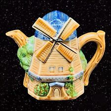 Vintage Cottage Ware Dutch windmill Teapot Made in Japan 6.5”T picture