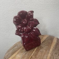Vintage l 40s Tropical Hawaii Hibiscus Floral Tiki Kitsch Rockabilly Accent Lamp picture
