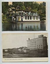  1910  Anoka Minnesota MN Postcards Lincoln Mill & Houseboat Rum River River picture