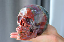 2.1kg Carved Natural Ocean Jasper Skull Reiki Quartz Crystal Skull Decor gift picture