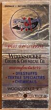 Woonsocket Color & Chemical Co Woonsocket RI Rhode Island Matchbook Cover picture
