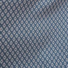 Vintage Fabric 1970's 1960's Blue White Polyester Cotton Blend Fabric 60