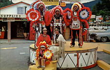Qualla Reservation North Carolina Cherokee Indians regalia headdress postcard picture