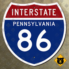 Pennsylvania Interstate 86 route marker highway road sign 1957 Greenfield 18x18 picture