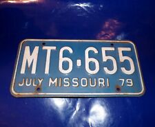 Vintage 1979 MISSOURI License Plate #MT6-655 picture