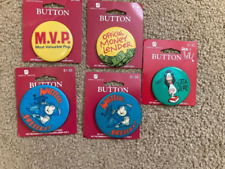 5 Vintage American Greetings Corp Pinback Button LOT OPUS N BILL PLUS OTHERS picture