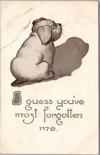 Artist-Signed CAVALLY Comic Postcard Puppy Dog I Guess You've Most Forgotten Me picture