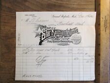Antique Ephemera Document 1896 Billhead Grand Rapids MI Star Knitting Works picture