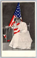 C1906 MEMORIAL DECORATION DAY postcard CONTEMPLATION woman/flag/sword LOUNSBURY picture