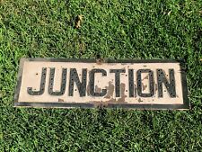 Vintage JUNCTION Road Sign- Iron RARE picture