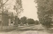 c1907 GERMANTOWN, Ohio, North CHERRY Street Scene RPPC Antique POSTCARD Real picture