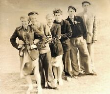 1940s ORIGINAL Snapshot Soviet Era Friends hanging out Students Vintage Photo picture
