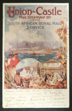 1904 Union Castle Mail Steamship South African Royal Service Postcard Steamship picture