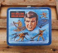 1974 Vintage Six Million Dollar Man Lunch Box Aladdin No Thermos picture