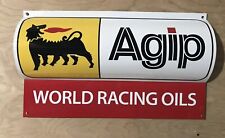 Amazing Large Agip Oil Ferrari  Curved Retro Style Reproduction Garage Sign picture