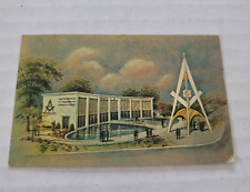 Vintage Masonic Brotherhood Center Visitor Card New York World's Fair 1964-1965 picture