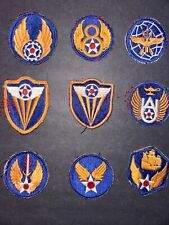 WWII US ArmyAir /Airforce LOT of 9 Patches Off Uniform picture