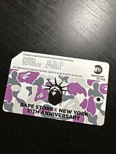 BAPE NYC MTA 15th ANNIVERSARY Metrocard Expired Collectible Item  picture