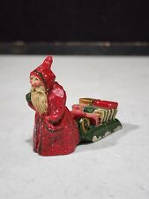 Pam Schifferl Midwest of Cannon Falls Mini Santa PULLING SLEIGH OF GIFT Figurine picture