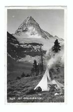 RPPC Mt. Assiniboine with Tee Pee BC Canada Vintage Postcard  picture