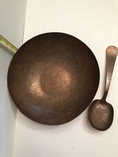Hand Hammered Copper Bowl And Spoon picture