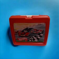 Vintage Red 1984 Hot Wheels Plastic Lunchbox race car, Mattel,  no thermos picture