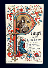 1880's Victorian Folding Orthodox Prayer Card France 3.5