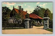 Cleveland OH-Ohio, Entrance to Forest Hill, Antique Vintage Souvenir Postcard picture