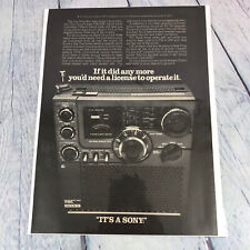 Vtg 1977 Print Ad Sony FM/AM Multi Band Receiver Magazine Advertisement Ephemera picture
