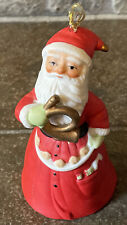 Vintage Silvestri Santa Bell Christmas Ornament Porcelain picture