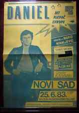 1983 Original Concert Poster Daniel Music Novi Sad Event Yugoslavia Pop Singer picture