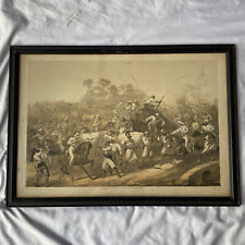 Antique English 1857-58 Day & Sons India Campaign Lithograph Print Framed picture