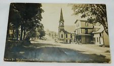 RPPC Mechanicsville Vermont Main Street View Photo Postcard picture