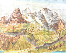 1950s Wengernalp-Jungfraubahn Railways Brochure/Map-Switzerland-Interlaken picture