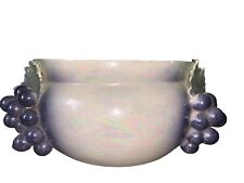 Vintage Sculptured Grapes Wall Mount Ceramic Planter 10”x 4.5” X 6” READ picture