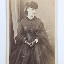 CDV Photo Beautiful French Woman Victorian Fashion Gustave Le Gray Paris France picture