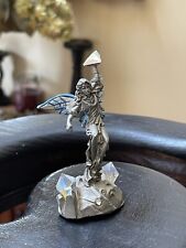 D/C Gallo-Ridolfi Pewter Fairy Figurine Painted Wings Gems Crystals 1992 Vintage picture