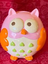 2014 Ceramic Owl Coin Bank Colorful Fun Circo By Target Brand picture