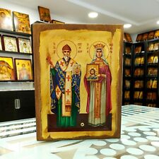 Saint Theodora Avgusta Saint Spyridon Orthodox Icon Hand Painted Icon Byzantine picture