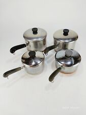 Vintage Revere Ware Saucepan Pots Set Lot Stainless Steel picture