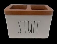 Ray Dunn Stuff 2 Section Divided Container Storage Desk Countertop Organizer picture
