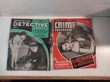 1941 Crime Confessions/ Official Detective Magazine Lot 2 Large Format picture