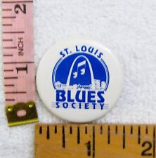 Vintage St. Louis Blues Society Pinback Button Pin picture