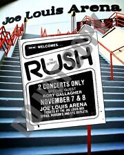 1982 RUSH Signals Tour Concert Detroit Joe Louis Arena Newspaper Ad 8x10 Photo picture