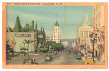 Los Angeles California c1940's Hollywood Boulevard, Grauman's Theater, old cars picture