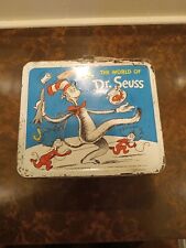 VINTAGE 1970 WORLD OF DR SEUSS LUNCH BOX w THE CAT IN THE HAT & HORTON ELEPHANT picture
