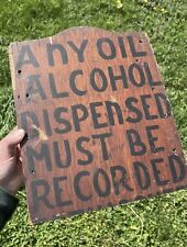 1930’s Painted Wooden Fuel Sign picture