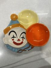 Vintage 9in 3 Circus Friends Clown Porcelain Plate, Snacks , Trinkets Etc. picture
